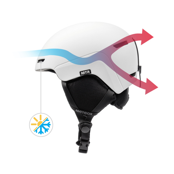 Kask narciarski Meteor Glide M 55-58 cm biały
