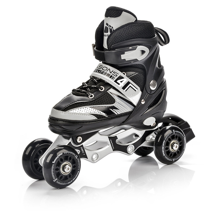 Rolki Meteor 4w1 Seasons M 34-37 czarny