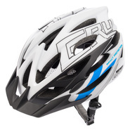 Kask rowerowy Meteor Gruver M 55-58 cm biały/czarny/niebieski