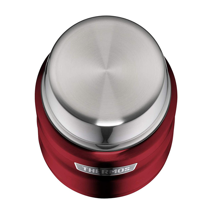 Termos na jedzenie z składaną łyżką i kubkiem THERMOS - czerwony