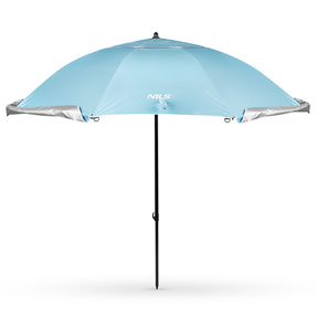 NC17114 PARASOL/PARAWAN PLAŻOWY 2W1 XXL 240 CM NIEBIESKI NILS