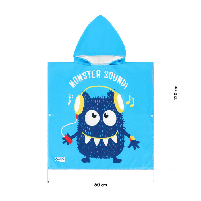 NAR20 RĘCZNIK PONCZO MONSTER NILS AQUA