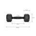 Hantel heksagonalny gumowany Meteor 2.5 kg
