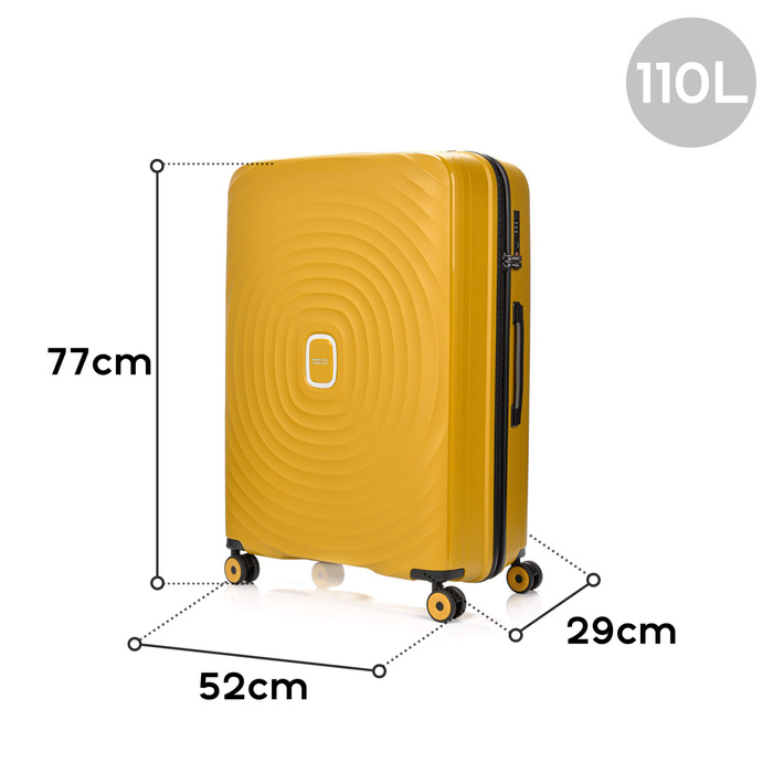 Duża Walizka SwissBags Echo 77cm Musztardowa