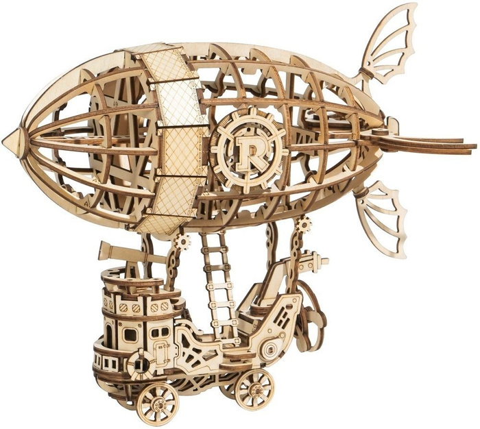 ROBOTIME Drewniany Model Puzzle 3D Sterowiec Steampunk