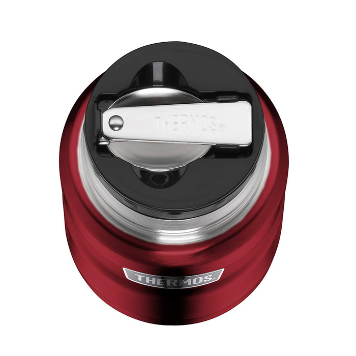 Termos na jedzenie z składaną łyżką i kubkiem THERMOS - czerwony