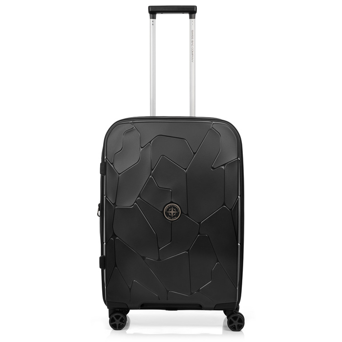 Średnia walizka SwissBags Lava 66 cm czarny