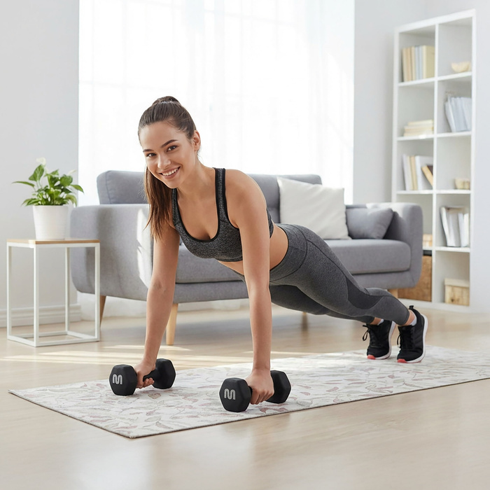 Zestaw hantli żeliwnych 2x5 kg Meteor
