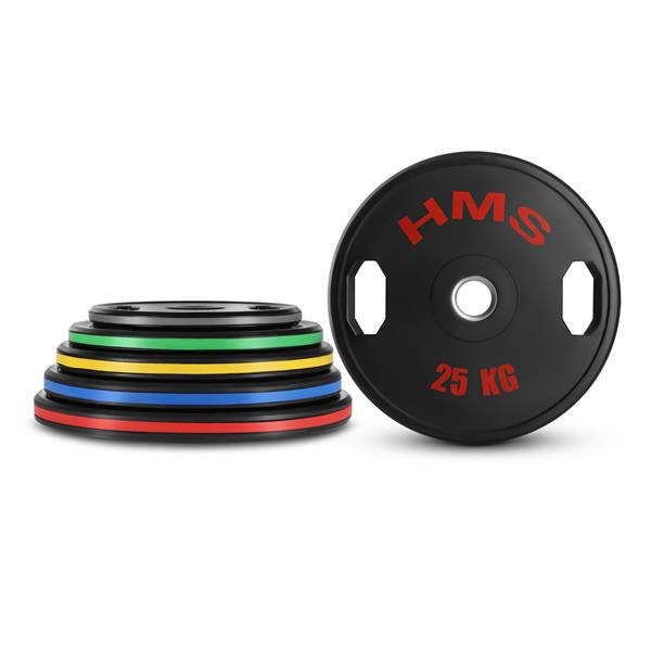 TOG ZESTAW TALERZY OLIMPIJSKICH OGUMOWANYCH 2 x 5 - 25 KG (150 KG) HMS