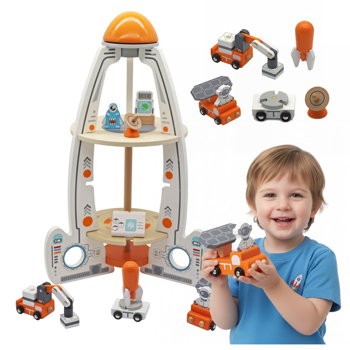 Drewniana rakieta – stacja kosmiczna