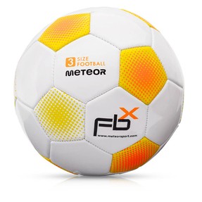 Piłka nożna METEOR FBX #3 biała/żółta