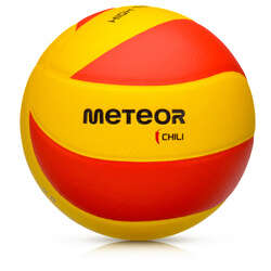 Piłka siatkowa Meteor Chili PU żółty/czerwony