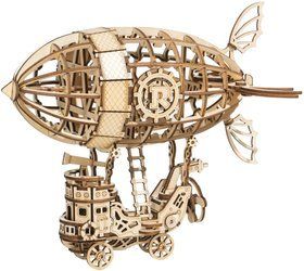 ROBOTIME Drewniany Model Puzzle 3D Sterowiec Steampunk