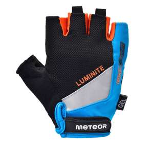 Rękawiczki rowerowe Meteor Gel GX36 XXL niebieski/pomarańczowy