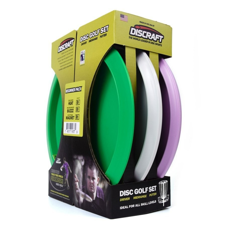 Frisbee Discraft Disc Golf Set Beginner DSSB 1 różowy biały zielony