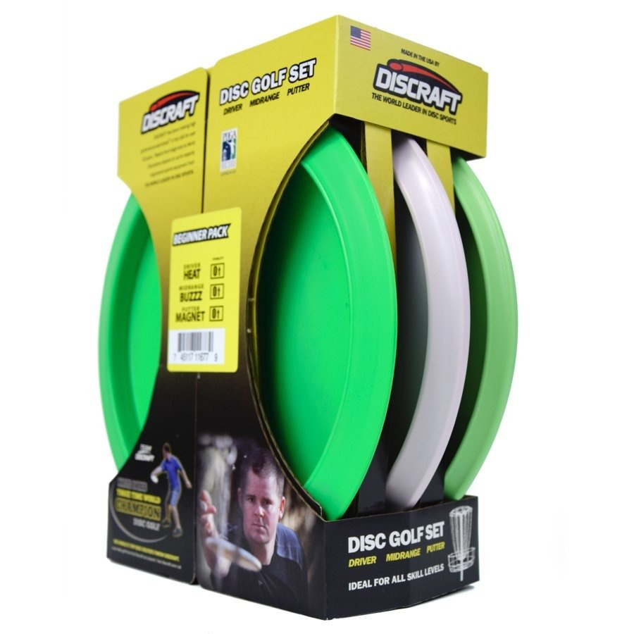 Frisbee Discraft Disc Golf Set Beginner DSSB 6 Zielony Biały Zielony