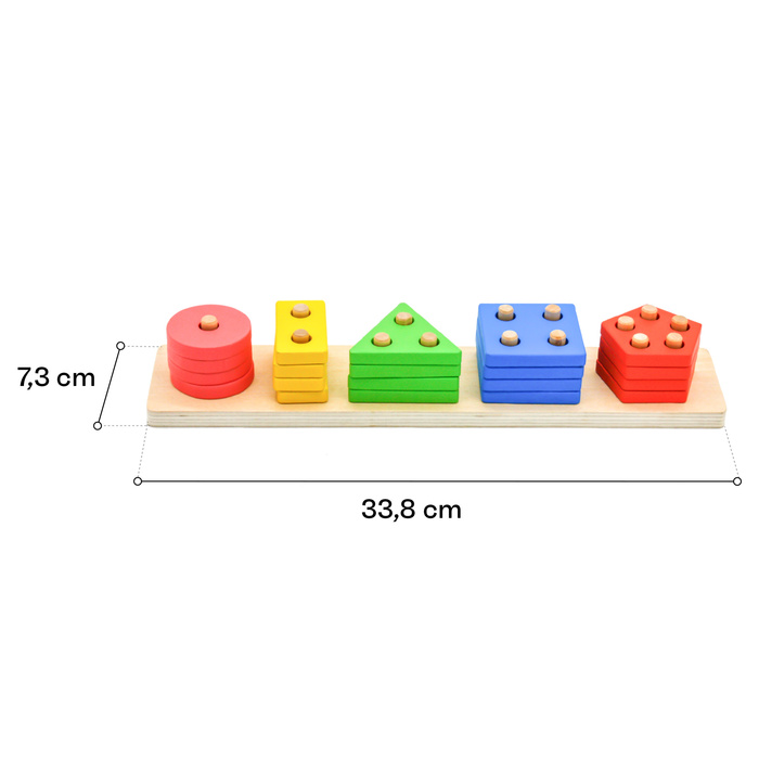 Drewniana układanka geometryczna