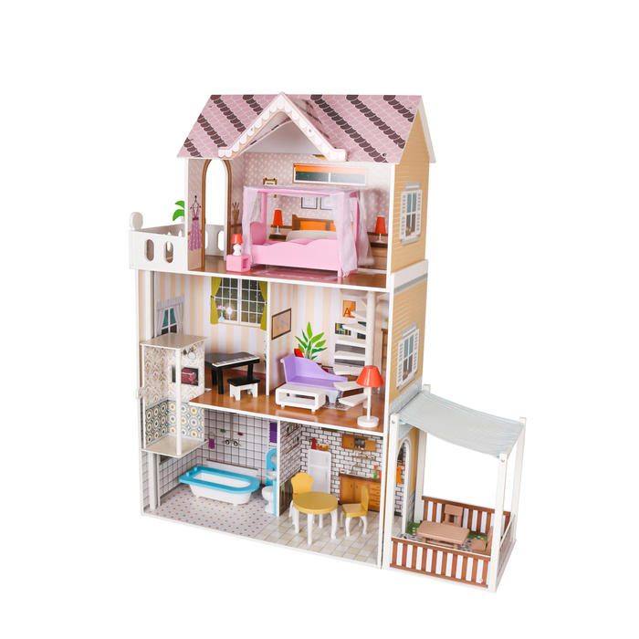 Drewniany domek dla lalek Kinderlly