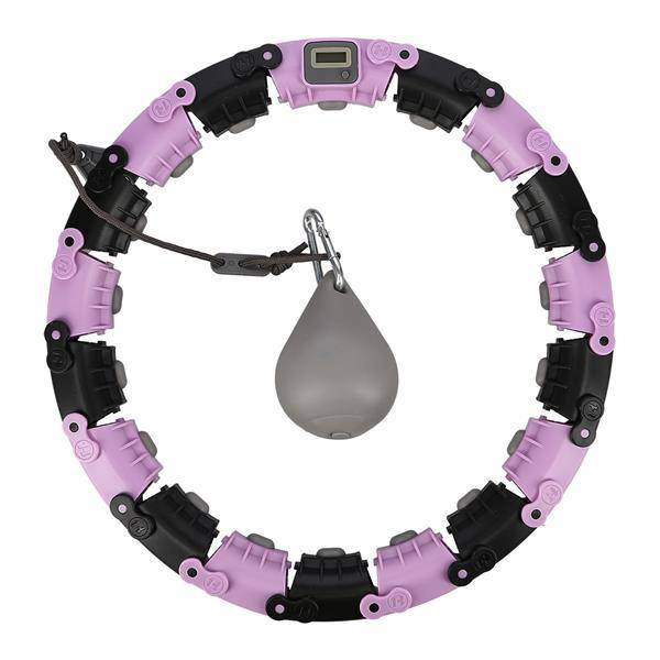 FH03 VIOLET/BLACK HULA HOP Z OBCIĄŻNIKIEM I LICZNIKIEM