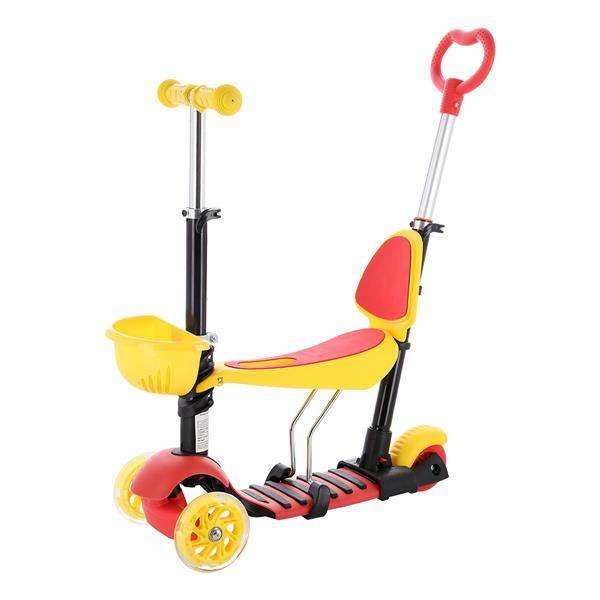 HLB07  4w1 BLACK-YELLOW-RED HULAJNOGA DZIECIĘCA SIGNA