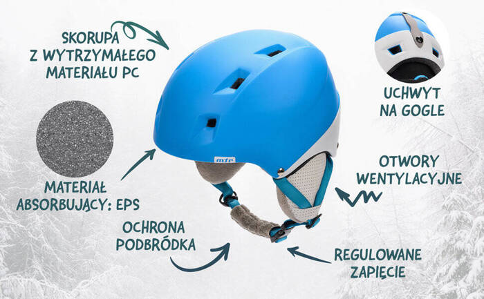 Kask narciarski Meteor Kiona M niebieski/biały 55-58cm