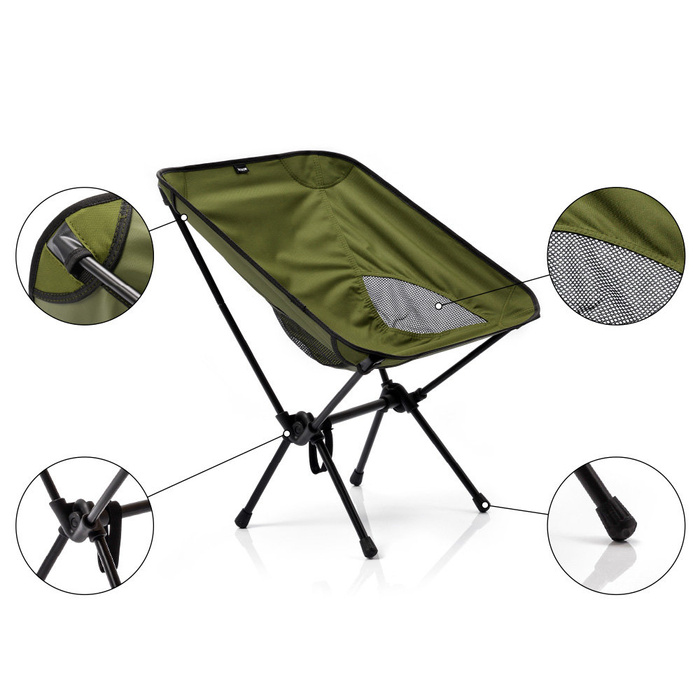 Krzesło składane Meteor Schelp khaki