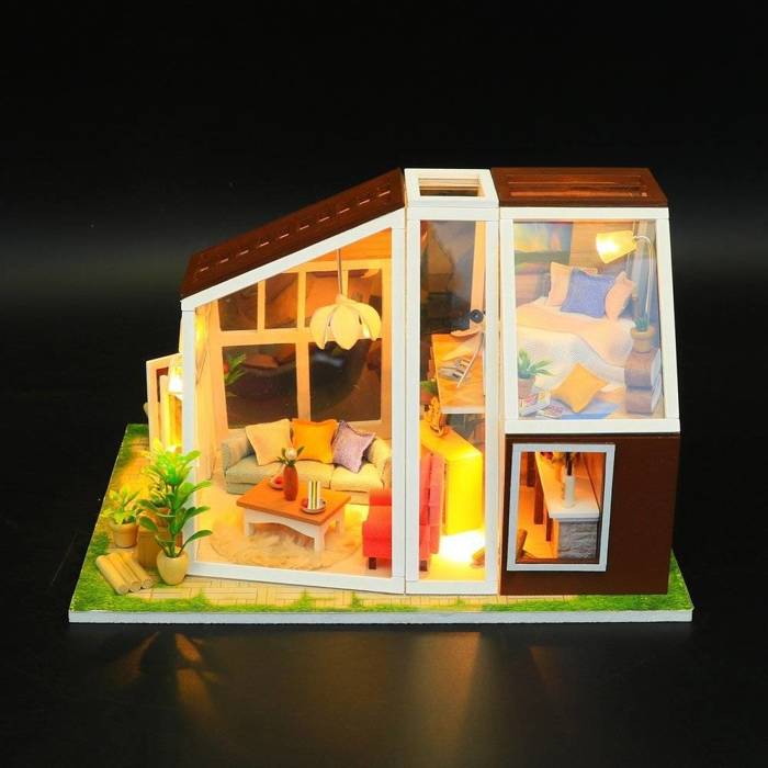 LITTLE STORY Składany Drewniany Domek Model Puzzle 3D Peter's Dream Hut