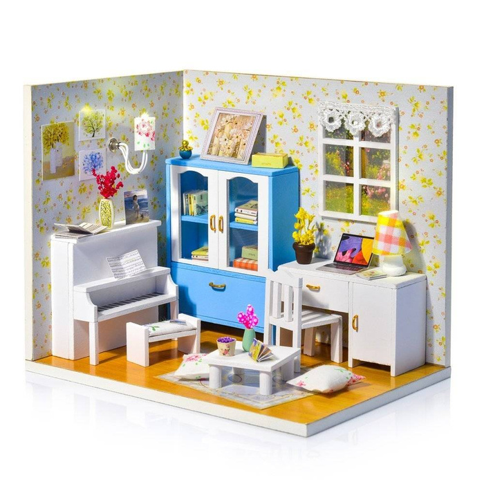 LITTLE STORY Składany Drewniany Model Puzzle 3D DIY Anna's Room