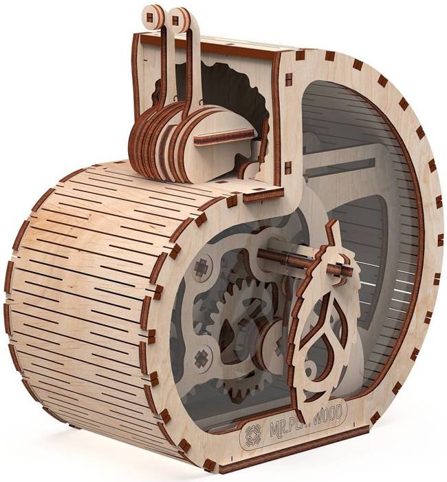 Mr.Playwood Drewniany Model Puzzle 3D Skarbonka Ślimak