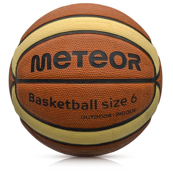 Piłka koszykowa treningowa Meteor Cellular 6 brązowy/kremowy