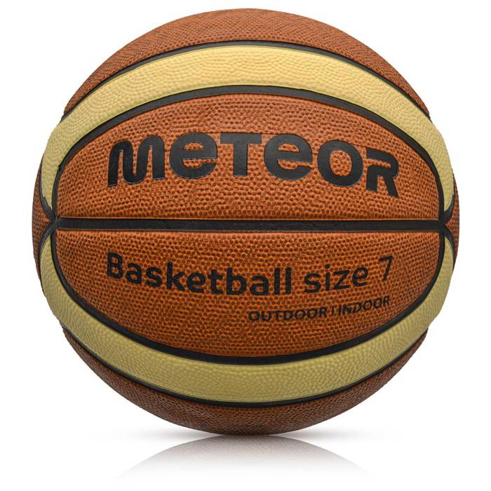 Piłka koszykowa treningowa Meteor Cellular 7 brązowy/kremowy