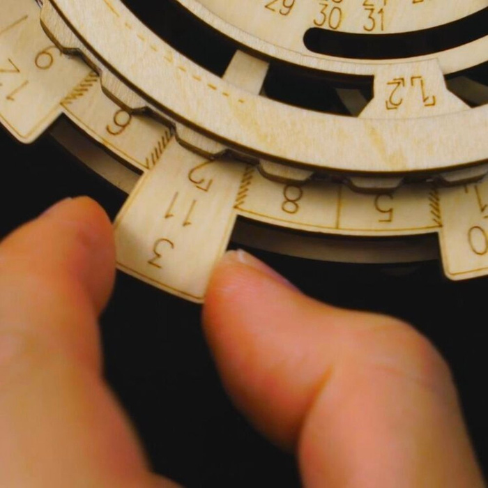 ROBOTIME Drewniany Model Puzzle 3D Kalendarz