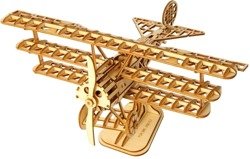 ROBOTIME Drewniany Model Puzzle 3D Samolot DIY