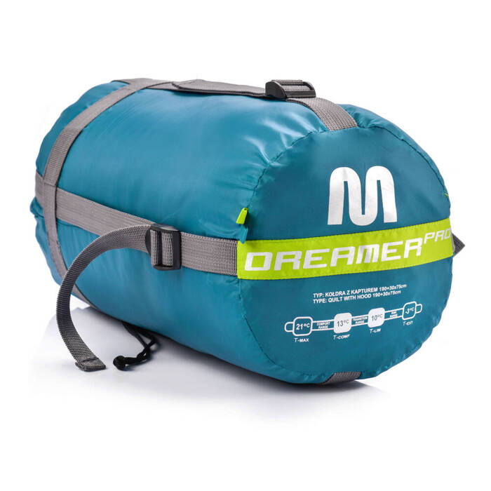 Śpiwór Meteor Dreamer Pro R granatowy/zielony