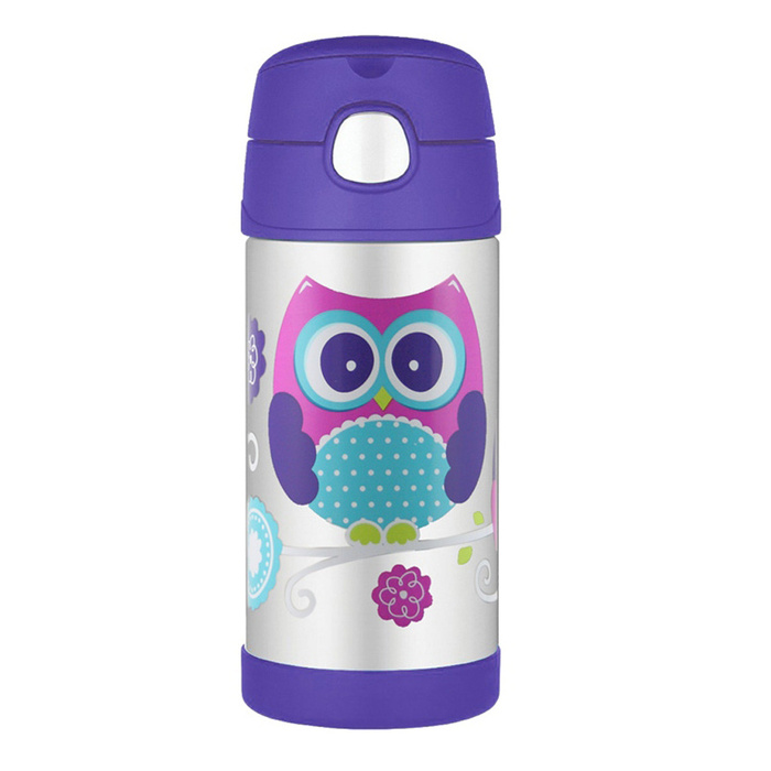 Termos dziecięcy ze słomką 355 ml THERMOS – sowa