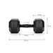 Hantel heksagonalny gumowany Meteor 12.5 kg