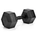 Hantel heksagonalny gumowany Meteor 15kg
