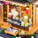 LITTLE STORY Składany Drewniany Model Puzzle 3D DIY Corner Grocery Store